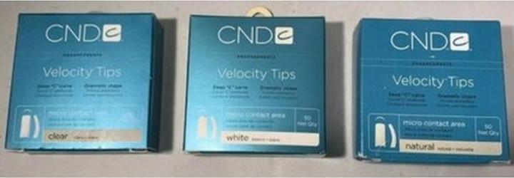 Produktbild CND Nail Velocity Tips Weiss 50 Count Deep C Curve (Weiss)