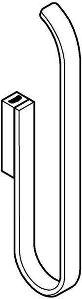 Actual product image Grohe Spare paper holder Selection for 2 rolls hard graphite polished 41067A00