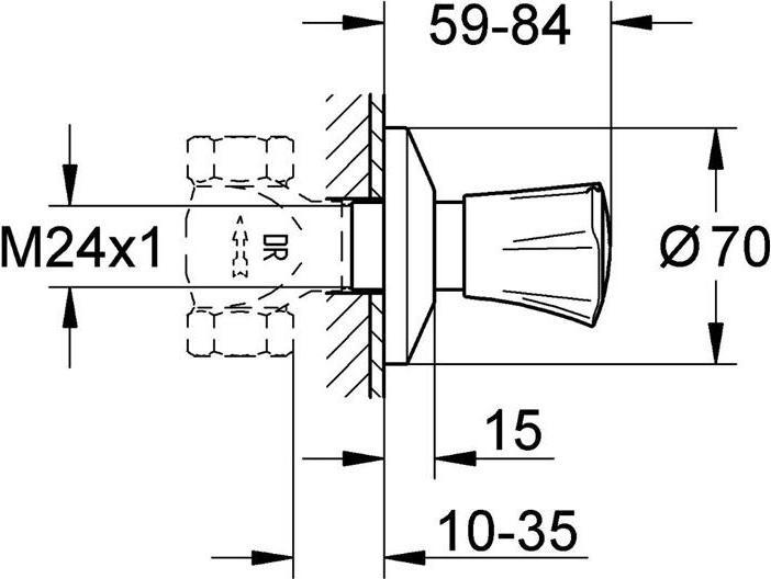 Actual product image Grohe Top unit for concealed valve Costa 19854001