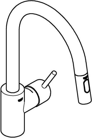 Image du produit Grohe Küchenarmatur mit Handbrause Concetto supersteel matt 31483