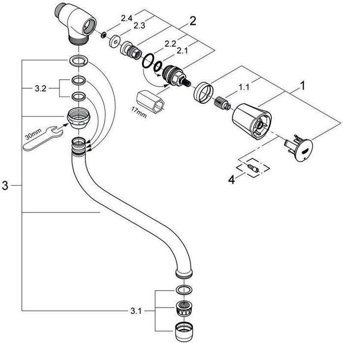 Produktbild Grohe Costa Auslaufventil DN15 30484001