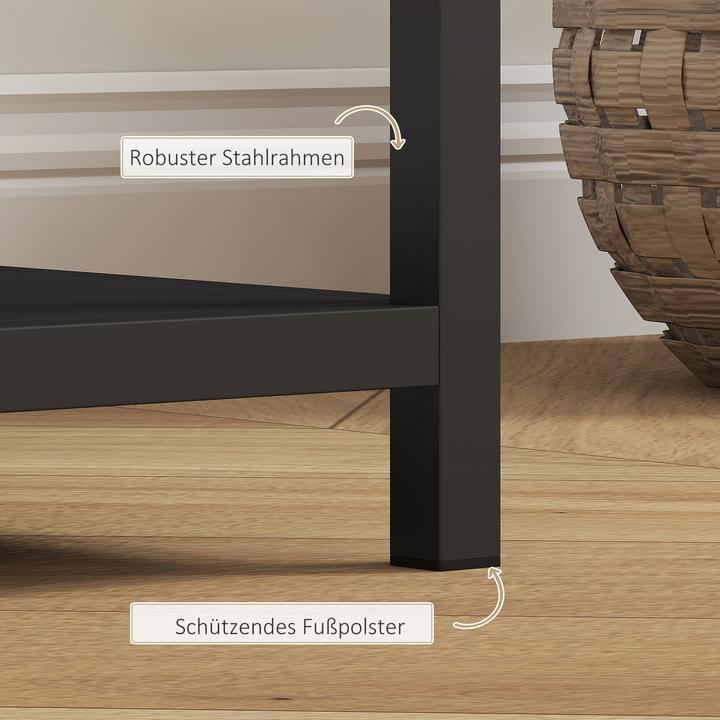 Image du produit Homcom Konsolentisch Stahl Schwarz (110 x 30 x 75 cm)