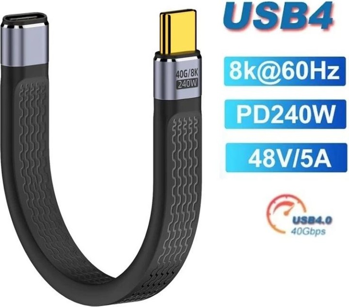 Produktbild PowerGuard USB C — USB C (0.10 m, USB 4.0)