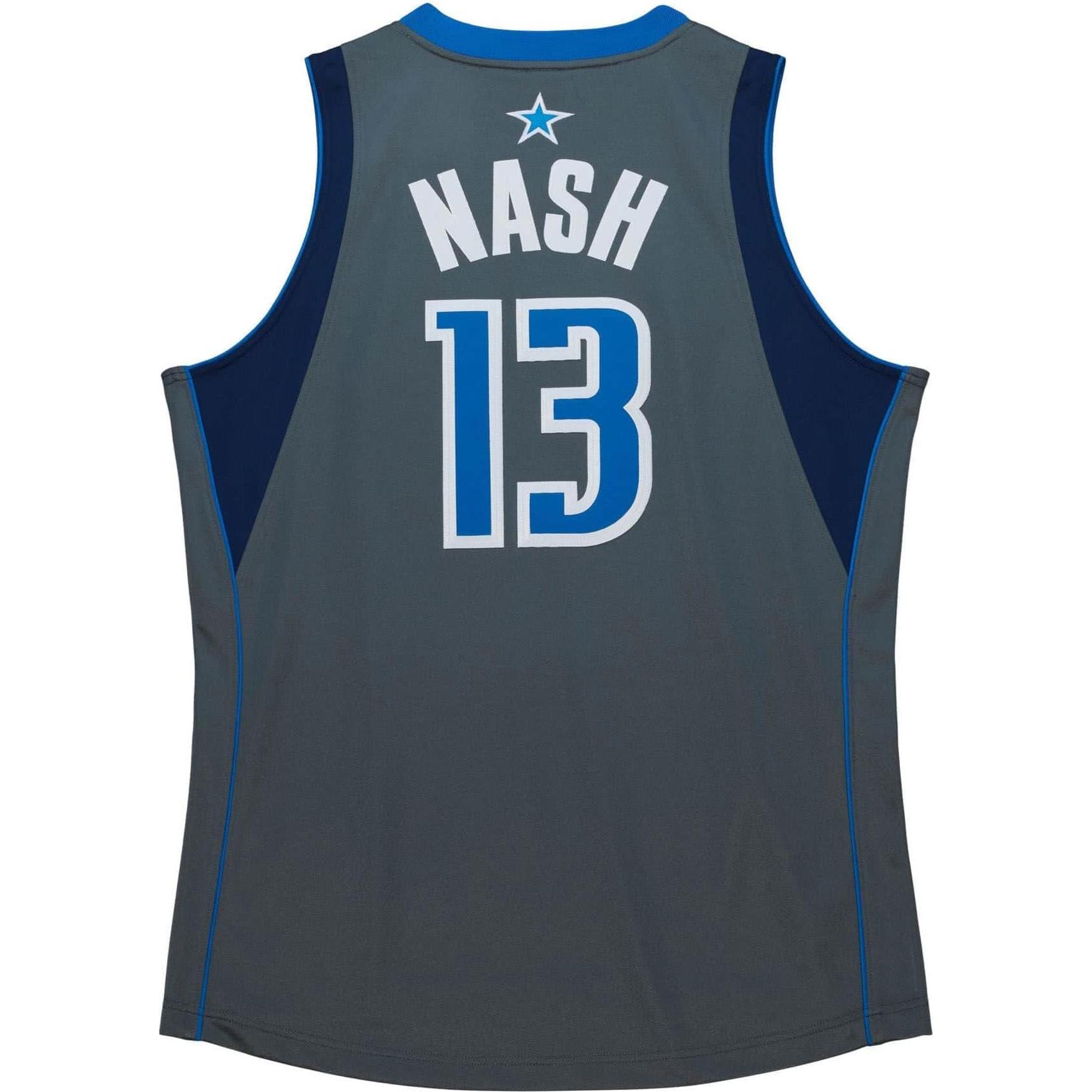 Thumbnail - Mitchell & Ness, Herren, Sportshirt, Steve Nash Dallas Mavericks Authentic Swingman Jersey - XXL (XXL), Grau, XXL