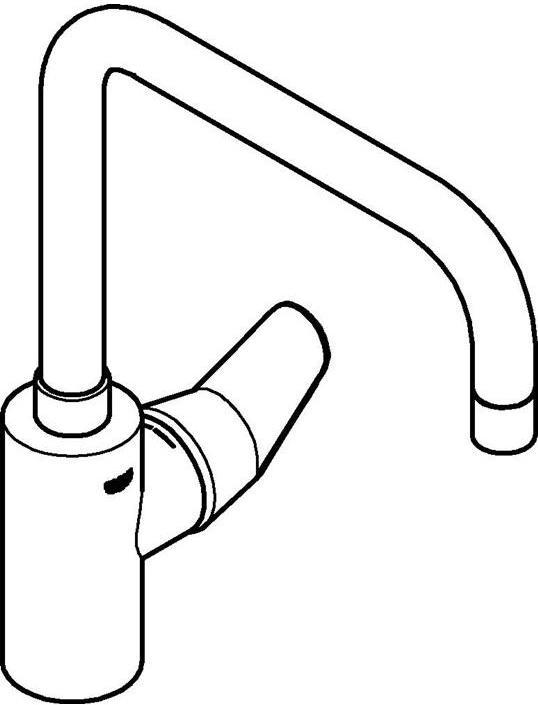 Image du produit Grohe Robinet de cuisine avec mitigeur Eurodisc Cosmopolitan chrome brillant 32259003