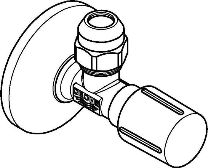 Actual product image Grohe Angle valve 1/2" 22037DA0 warm sunset polished