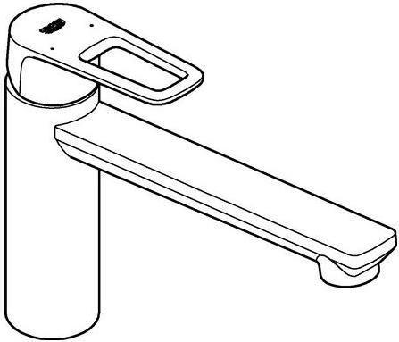 Produktbild Grohe Kchenarmatur mit Einhebelmischer BauLoop chrom glnzend 31706000