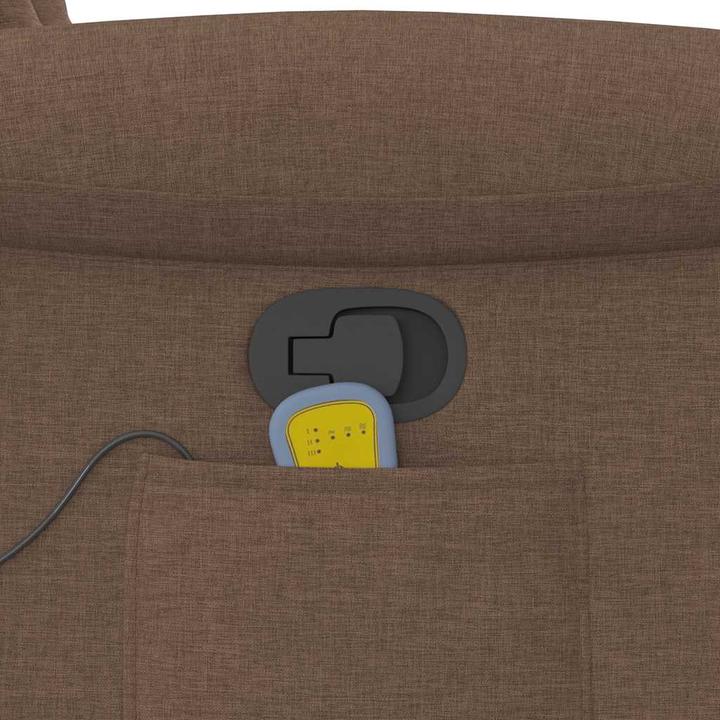 Immagine prodotto vidaXL Poltrona massaggiante in tessuto marrone Poltrona TV massaggiante Poltrona con funzione di massaggio