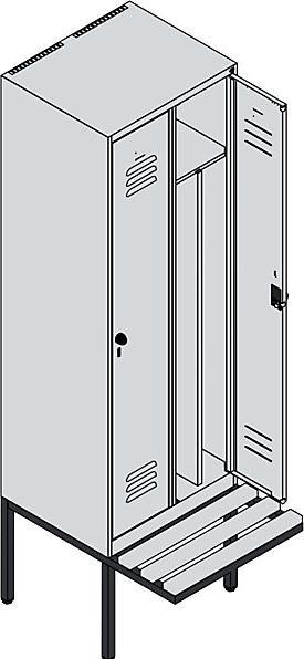 Actual product image C+P Locker Classic PLUS bench seat (60 cm, 212 cm)
