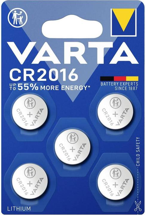 Produktbild Varta Electronics (5 Stk., CR2016, 87 mAh)