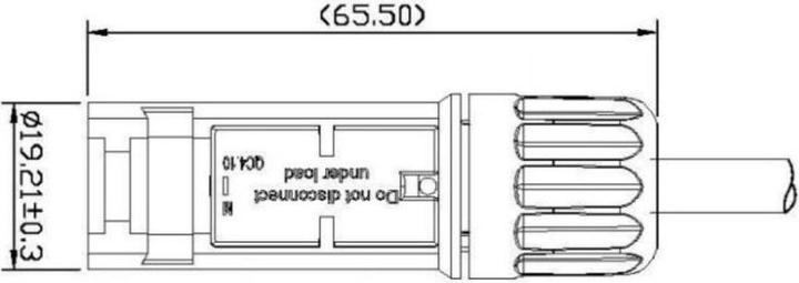 Actual product image Elbro PV coupling plug MC4 2.5...4mm² black