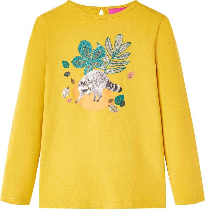 Immagine prodotto vidaXL Camicia da bambino a maniche lunghe ocra 116, materiale: 95% cotone. 5 (116)