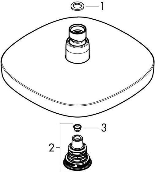 Actual product image hansgrohe Overhead shower Croma Select E 180 2jet 26524000 18 cm chrome (2 Beam types, 17 l/min)