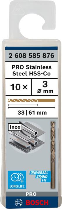 Productafbeelding Bosch Professional Zubehör HSS metaaldraaiboor 3 mm A (3 mm)