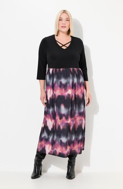 Produktbild Ulla Popken Jerseykleid, A-Linie, Alloverprint (58)