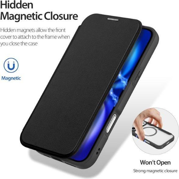 Produktbild Dux Ducis Skin X Pro Hülle für iPhone 17 Pro Max mit Wallet, MagSafe kompatibel - Schwarz (Apple iPhone 17 Pro Max)