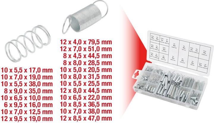 Produktbild KS Tools Sortiment Federn, 200-tlg. (Set)