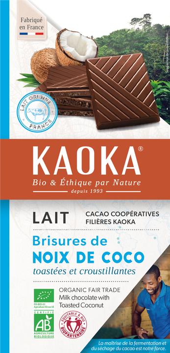 Image du produit Kaoka Chocolat noir coco (100 g)