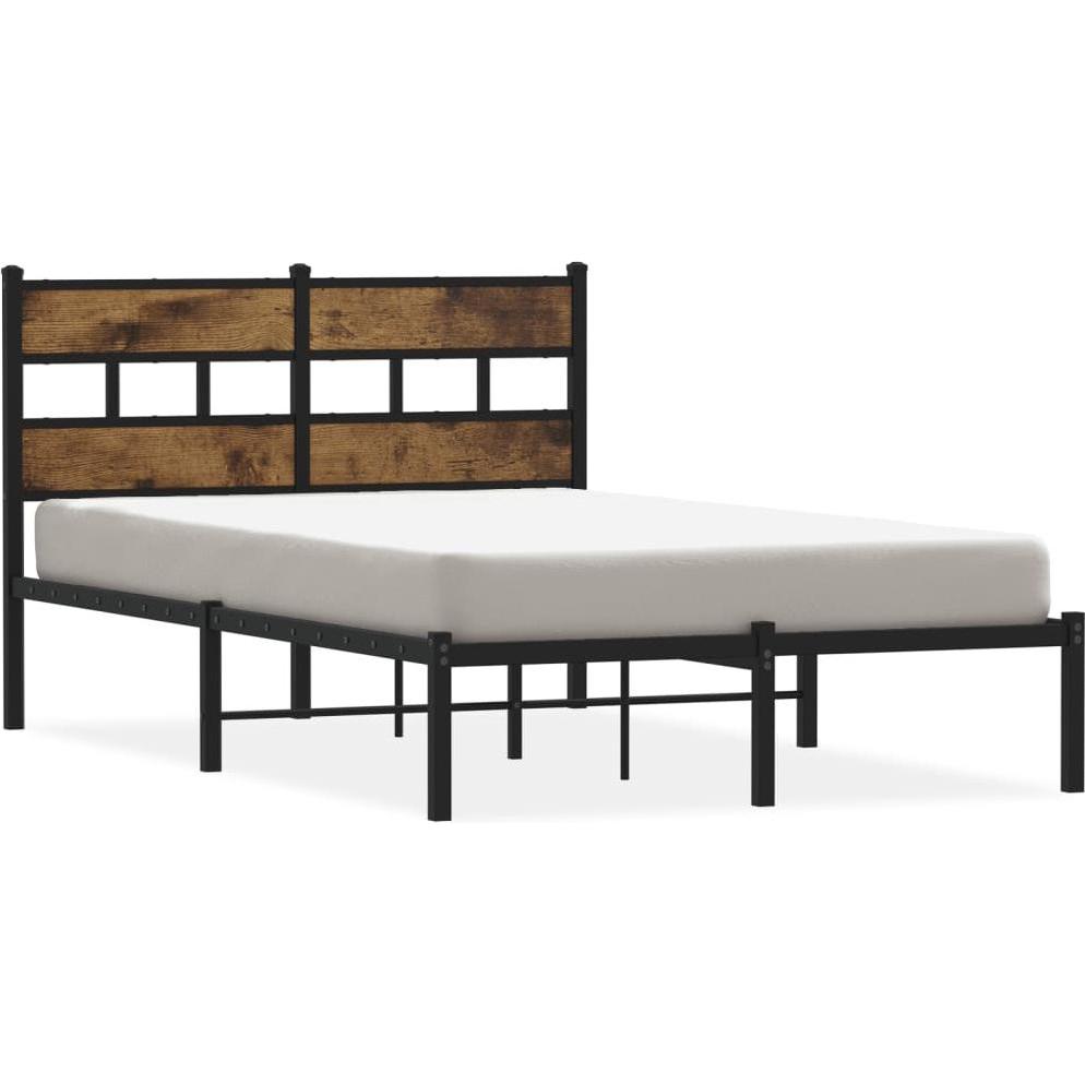 VidaXL, Bett, Bett ohne Matratze Räuchereiche (120 x 190 cm)