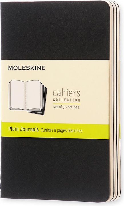 Moleskine Cahier Pocket 3er Set (A6, Blanko, Weicher Einband)