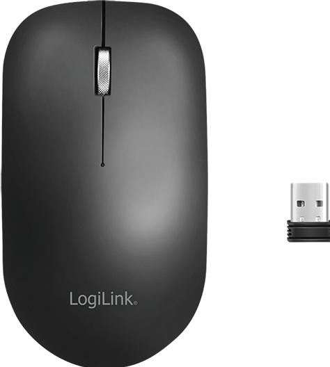 Actual product image LogiLink Kabellose Maus, 2,4 GHz, USB-A-Dongle, schwarz (Wireless)