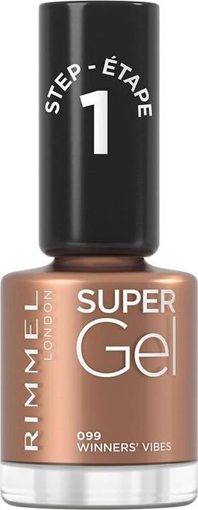 Rimmel London Rimmel - Super Gel STEP1 - Gel nail polish 12 ml 099 Winners Ì Vibes - (099 Winners Vibes, Gel-Effect Nail Polish)