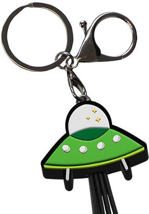 Produktbild Yello koko 3-in-1-Kabel Andy USB-C/Micro-USB/Lightning auf USB-A Untertasse Schlüsselanhänger-Format (0.15 m)