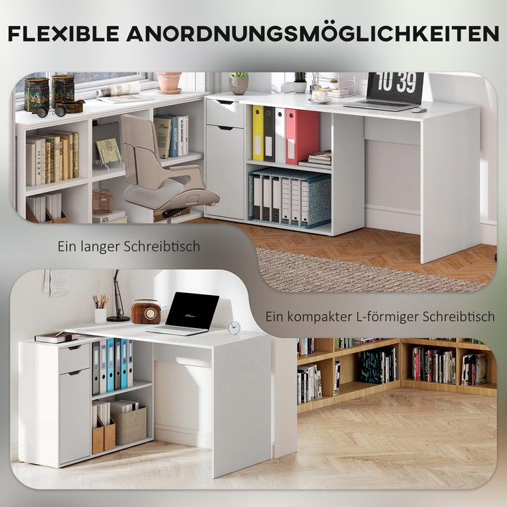 Produktbild Homcom Eckschreibtisch (120 x 96 x 75 cm)