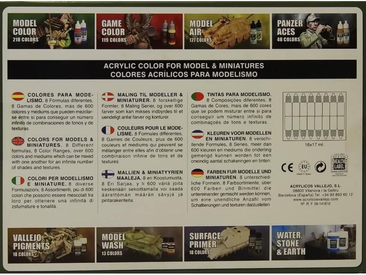 Image du produit Vallejo Set de couleurs 16x17ml