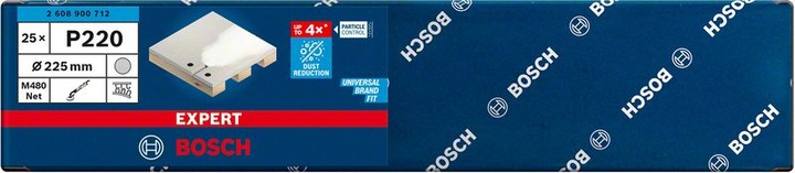 Produktbild Bosch Professional Zubehör EXPERT M480 Schleifnetz für Trockenbauschleifer, 225 mm, G 220, 25-tlg. (220)