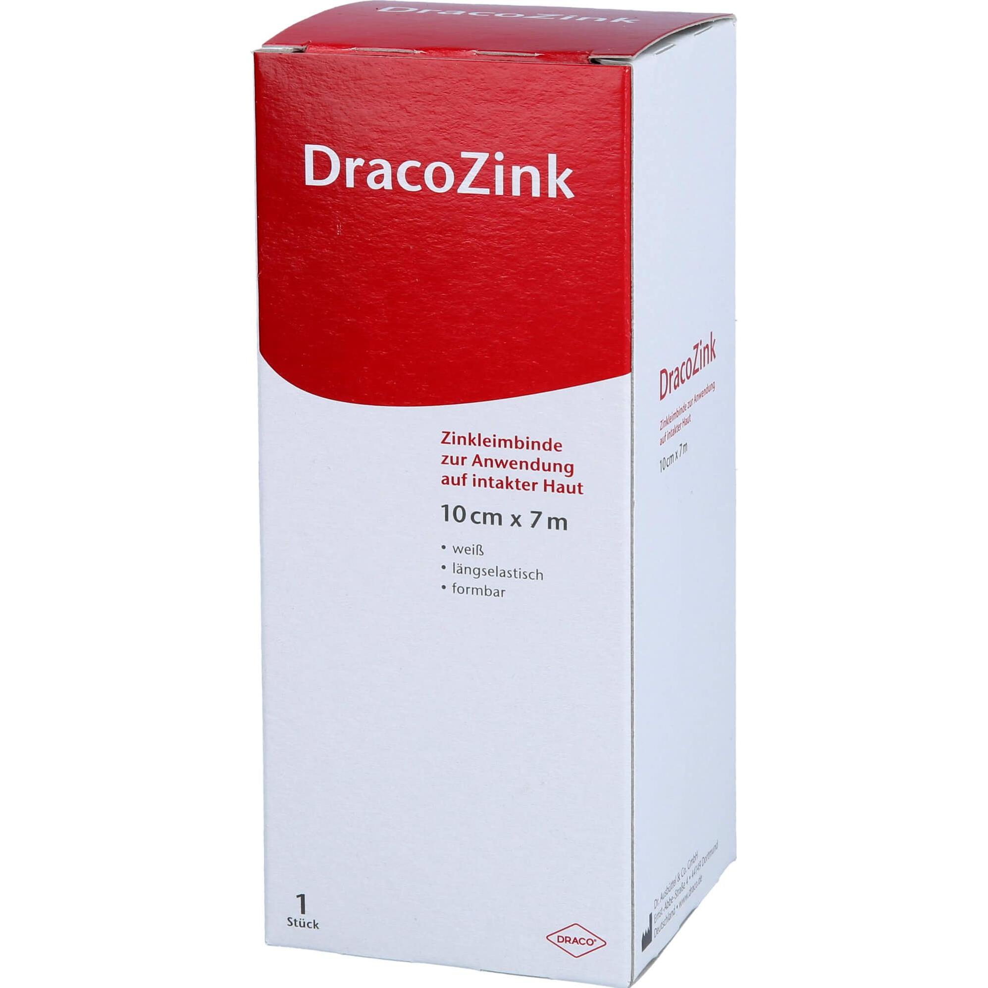 Thumbnail - Dracco, Verbandsmaterial, DracoZink Zinkleimbinde 10 cm x 7 cm, 1 St. Binde