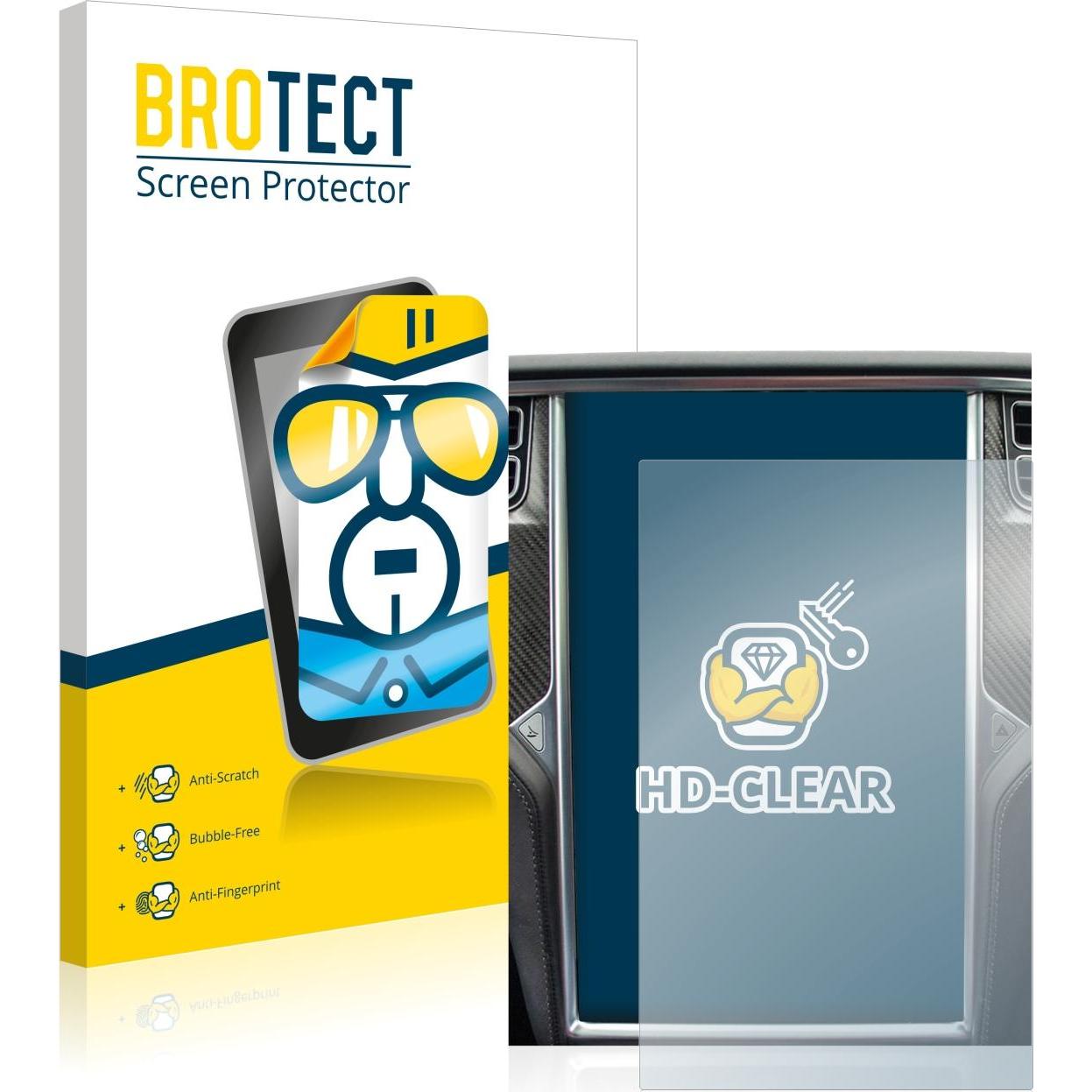 BROTECT, Fahrzeug Navigation Zubehör, Schutzfolie Displayschutz Klar