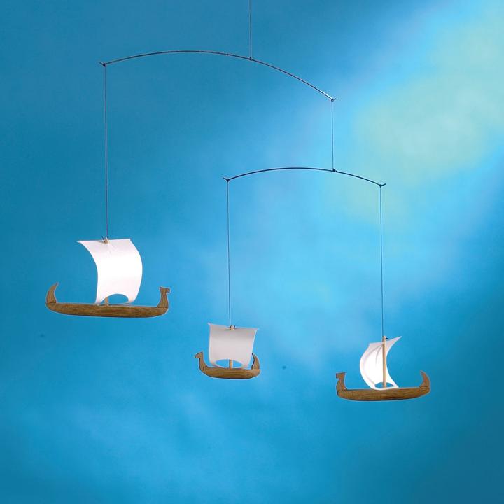 Produktbild Flensted Mobiles Drei Wikingerschiffe Mobile mit Geschenkbox