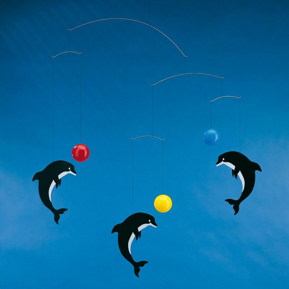 Thumbnail - Flensted Mobiles, Babymobile, Delfinarium Mobile mit Geschenkbox