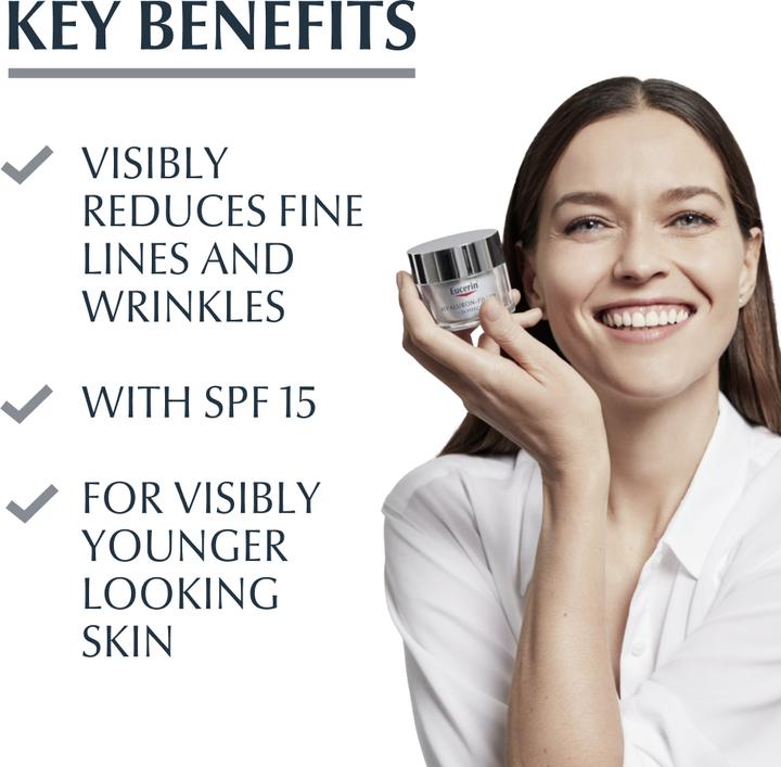 Image du produit Eucerin Hyaluron-Filler + 3x Effect (50 ml, Crème de jour, SPF 15)
