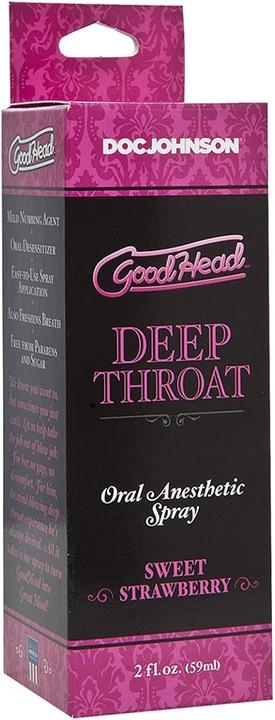 Actual product image Doc Johnson GoodHead™ Deep Throat Spray - Sweet Strawberry (59 ml)