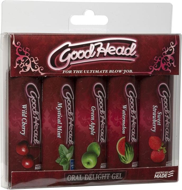 Produktbild Doc Johnson GoodHead™ - Oral Delight Gel - Multi 5-Pack (1.80 ml)