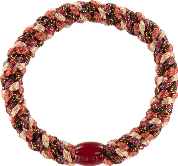 Immagine prodotto Kknekki Cravatta per capelli Singola Mix Pesca Arrugginita Rosso Glitterato (Elastico per capelli)