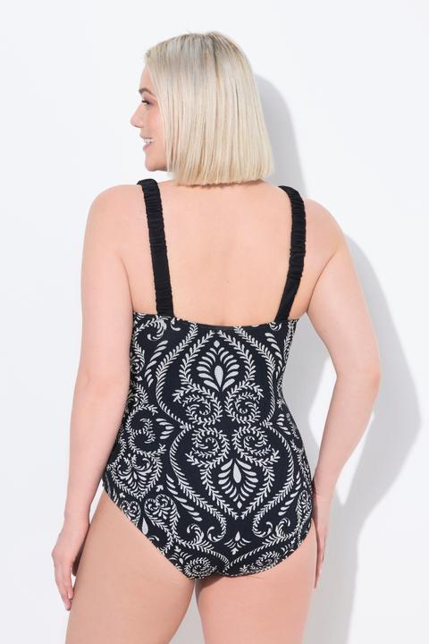 Produktbild Ulla Popken Badeanzug, Paisley, Raffung, Softcups (48)