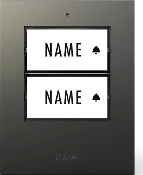 Actual product image M-E Stainless steel bell push with automatic lighting for 2-family house