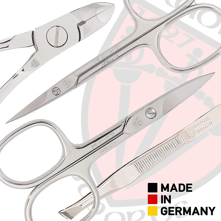 Produktbild Kellermann Manikuereset Nagelset Livorno Schwarz Echt Leder