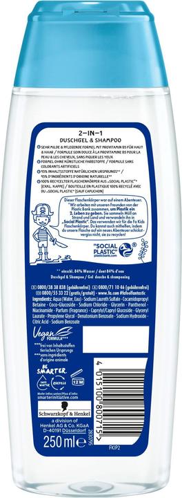 Produktbild Fa Duschgel & Shampoo Kids fantastische Piratenwelt wilder Meeres-Duft 250 ml (250 ml)