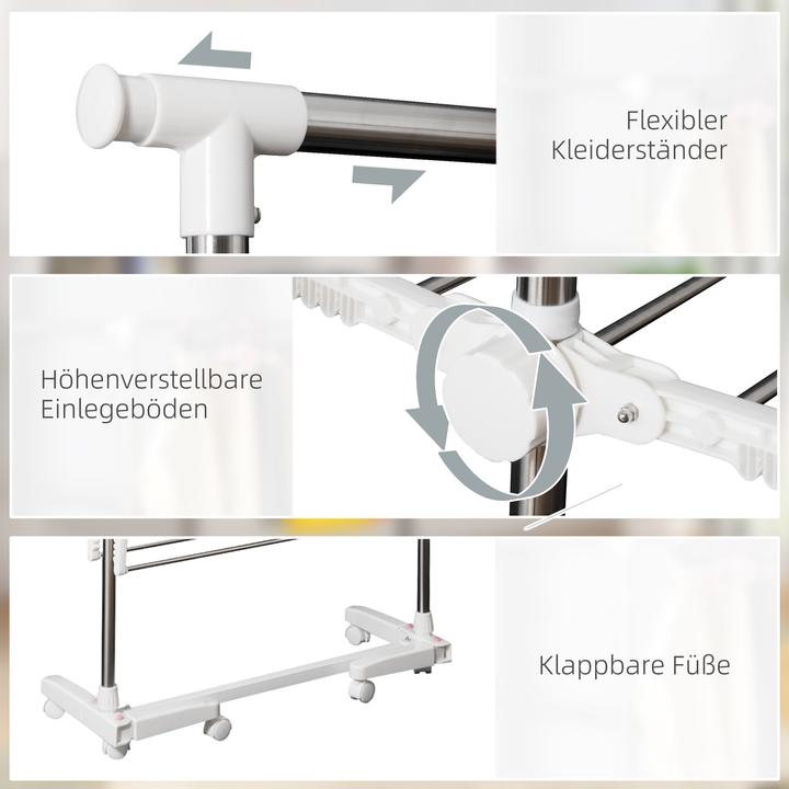 Produktbild Homcom Turmwäscheständer mit 2 Ebenen
