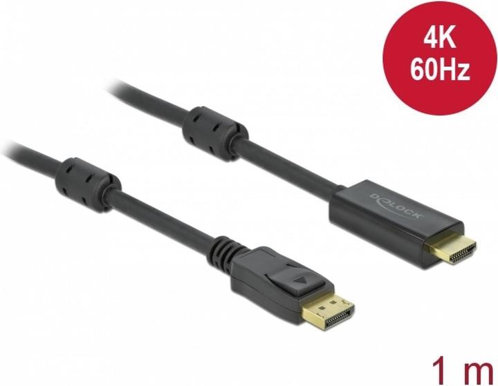 Produktbild Delock DisplayPort — HDMI (Typ A) (1 m, DisplayPort, HDMI, 1.2)