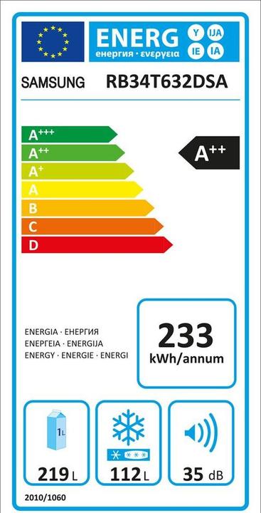 Etichetta energetica Samsung RB7300 (341 l)