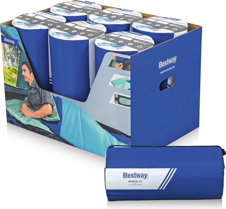 Immagine prodotto Bestway Sacco a pelo 2-in-1 Wanderlite™ con materassino gonfiabile integrato 203 x 75 x 9 cm (198 cm)
