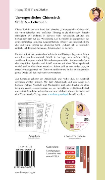 Produktbild Unvergessliches Chinesisch, Stufe A. Lehrbuch (Deutsch, Hefei Huang, Dieter Ziethen, 2018)