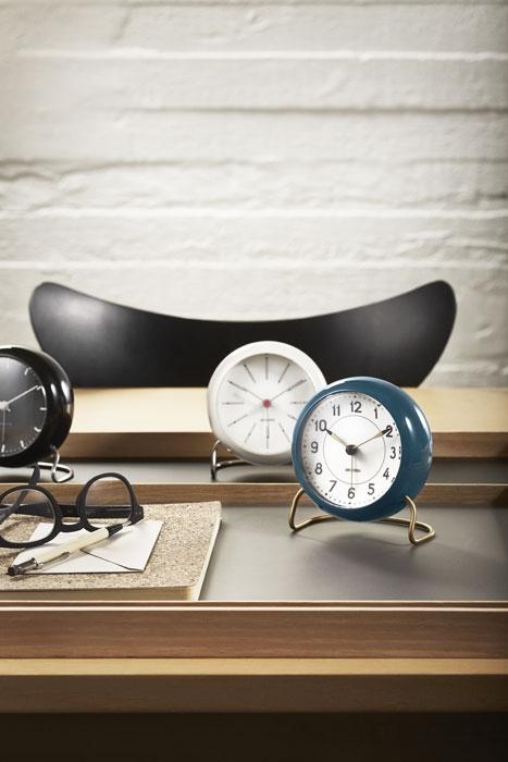 Actual product image Rosendahl Arne Jacobsen Station Table Clock with Alarm petrol