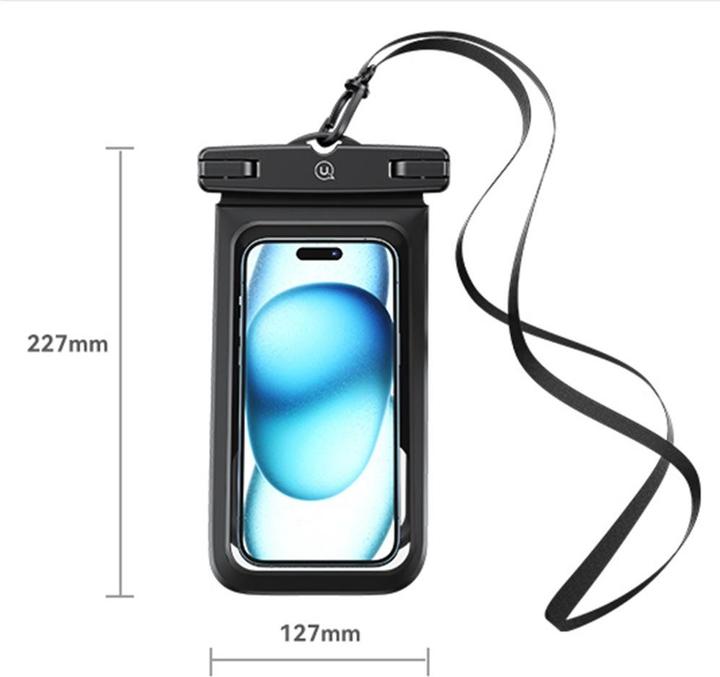 Actual product image Usams Case wodoodporne podwójne 6.7" IP68 czarny/black FSD1401 (YD014)