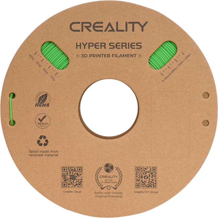 Actual product image Creality Hyper PLA (PLA, 1.75 mm, 1000 g, Green)